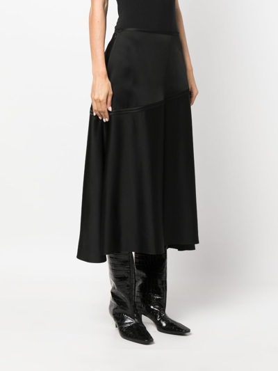 Shop Jil Sander Flared Midi Skirt In Black