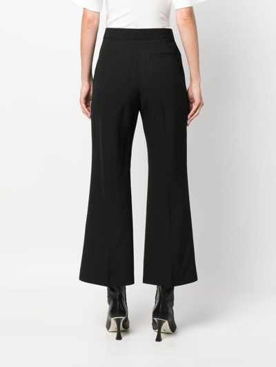 Shop Jil Sander Belted Cropped Trousers In Black