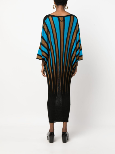 Pre-owned Jean Paul Gaultier 2000s Dolman Knitted Dress In Black