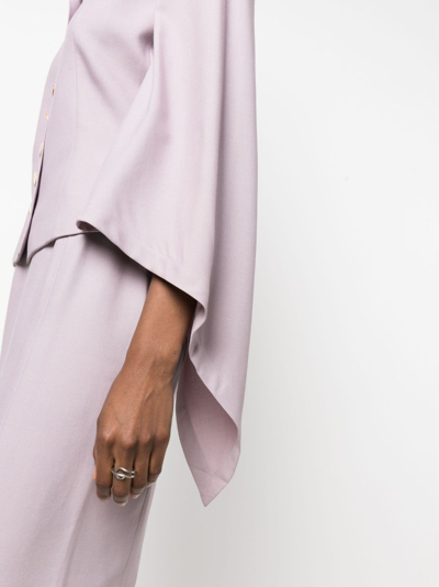 Pre-owned Givenchy 垂坠半身裙西装套装（1990-2000年典藏款） In Purple