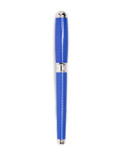 Shop St Dupont Line D Large Fountain Pen In Blue