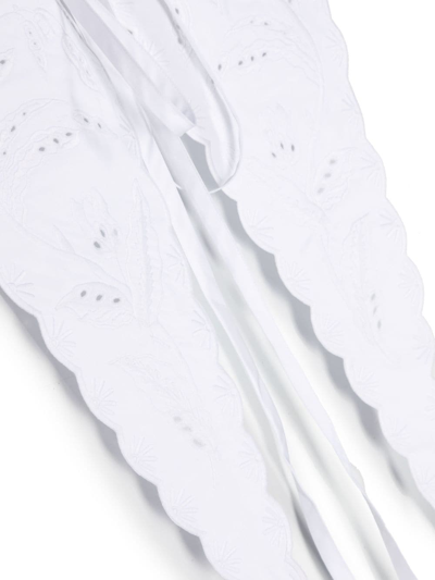 Shop Patou Embroidered Organic Cotton Collar In White