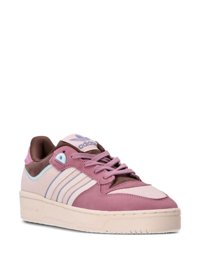 Shop Adidas Originals Rivalry Logo-patch Sneakers In Pink