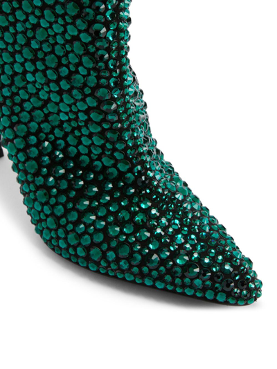 Shop Giuseppe Zanotti Merissa Crystal-embellished Boots In Green
