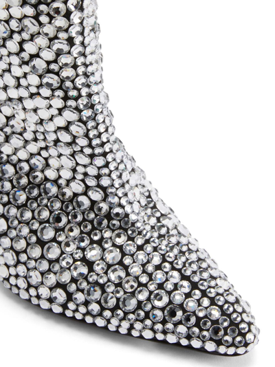 Shop Giuseppe Zanotti Merissa Sparkle 105mm Boots In Silver