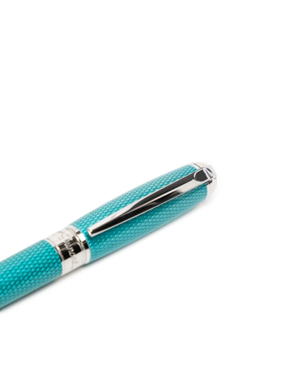 Shop St Dupont Line D Large Fountain Pen In Blue