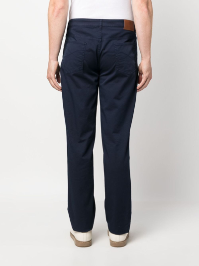 Shop Brunello Cucinelli Low-rise Slim-cut Jeans In Blue