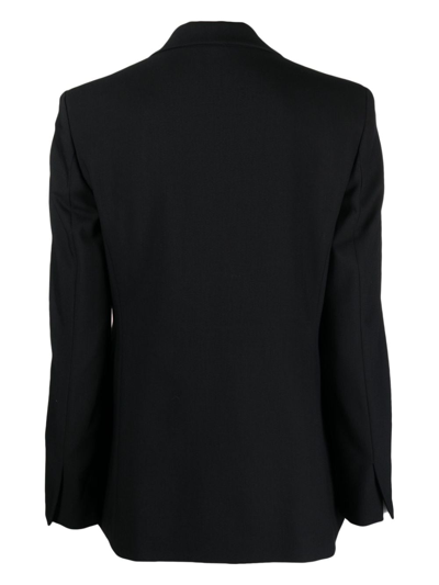 Shop Alysi Single-breasted Buttoned Blazer In Black