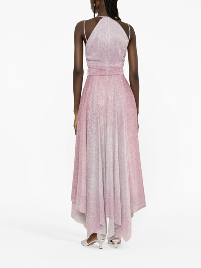 Shop Talbot Runhof Hoja1 Ombré-effect Lurex Maxi Dress In Pink