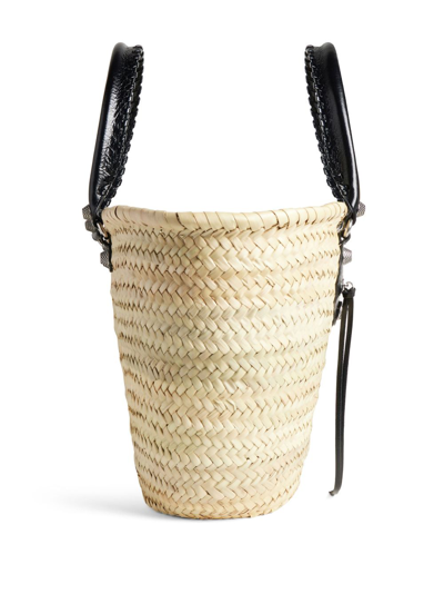 Shop Balenciaga Medium Le Cagole Basket Bag In Neutrals