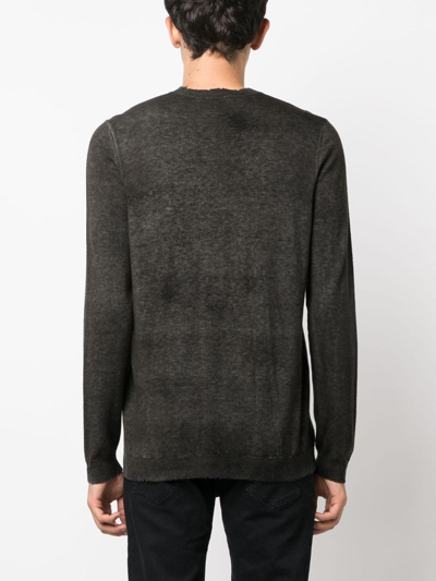 Shop Avant Toi Raw-cut Edge Sweatshirt In Grey
