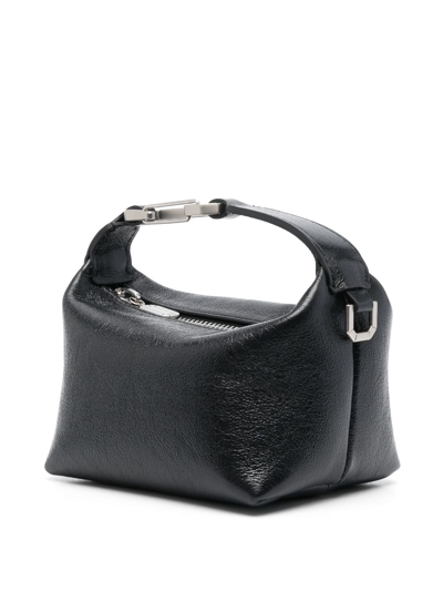 Shop Eéra Tiny Moon Leather Tote Bag In Black