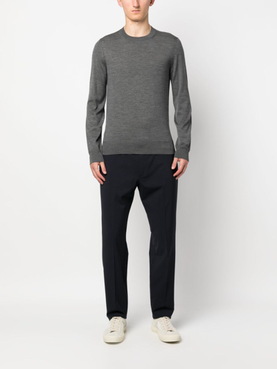 Shop Tom Ford Straight-leg Wool-blend Trousers In Blue