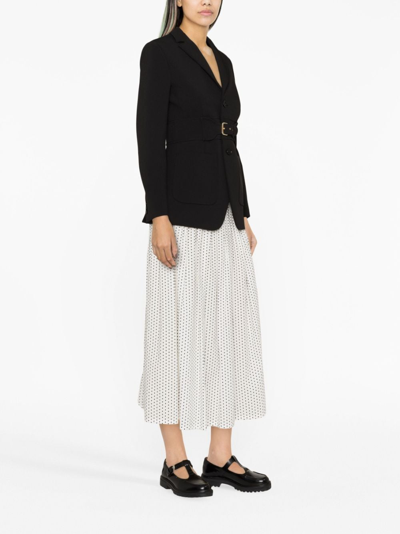 Shop Red Valentino Belted Single-breasted Blazer In Black