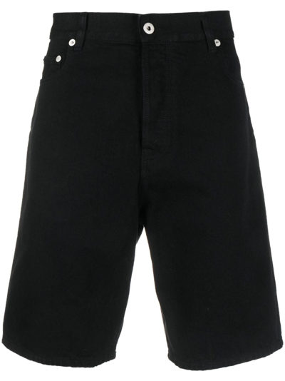 Shop Kenzo Himawari Denim Shorts In Black