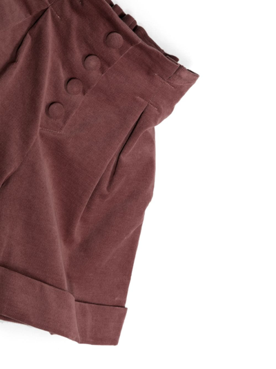 Shop Simonetta Button-up Corduroy Shorts In Pink