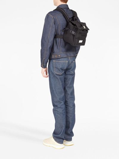 Maison Margiela Numbers-patch Quilted Backpack In Black