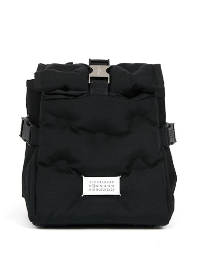 Maison Margiela Numbers-patch Quilted Backpack In Black