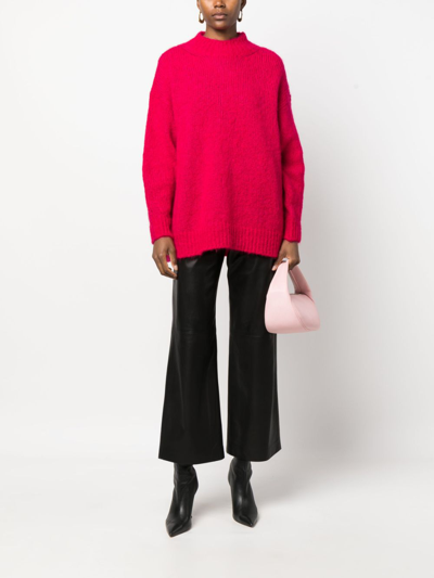 Isabel Marant Idol Mohair Blend Knit Sweater In Pink