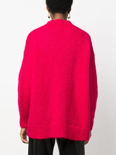 Isabel Marant Idol Mohair Blend Knit Sweater In Pink