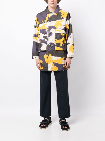The Power For The People Camouflage-pattern Cotton Cargo Jacket In Neutrals