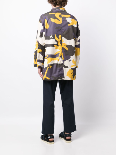 The Power For The People Camouflage-pattern Cotton Cargo Jacket In Neutrals