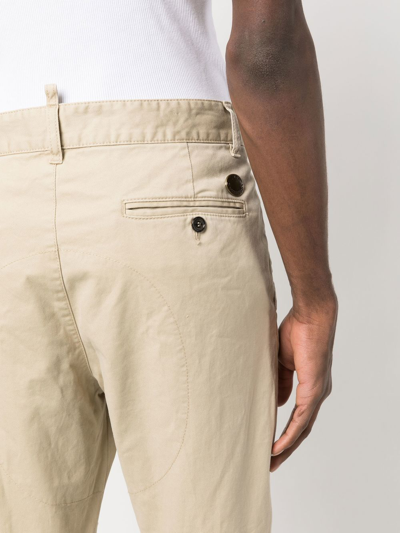 Shop Dsquared2 Tapered Mid-rise Trousers In Neutrals