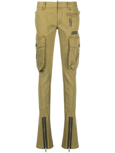 Shop Dsquared2 Multi-pocket Skinny Jeans In Green