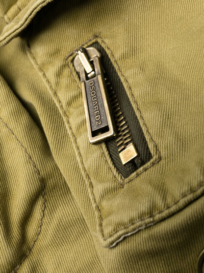 Dsquared2 Multi-pocket Skinny Jeans In Green