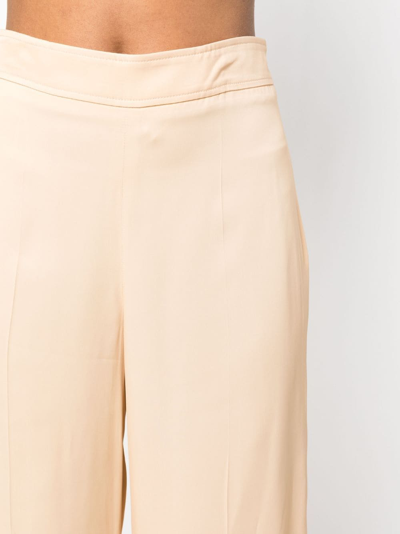 Shop Jil Sander High-waist Wide-leg Trousers In Neutrals