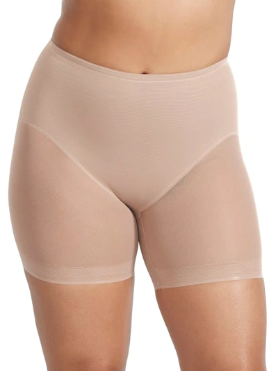 Shop Miraclesuit Sexy Sheer Extra Firm Control Rear Lifting Boyshort In Stucco