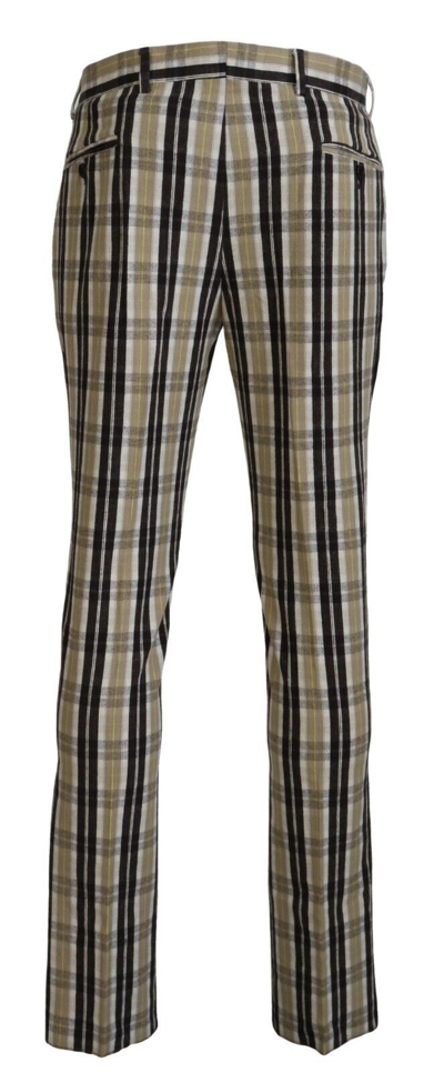 Shop Bencivenga Multicolor Checkered Cotton Straight Fit Men Men's Pants