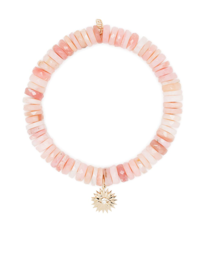 Shop Sydney Evan 14kt Evil Eye Starburst Sunshine Bracelet In Pink