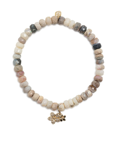 Shop Sydney Evan Double Plumeria Bracelet In Neutrals