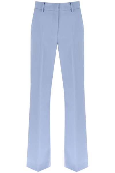 Shop Weekend Max Mara 'visivo' Wide Leg Pants In Light Blue