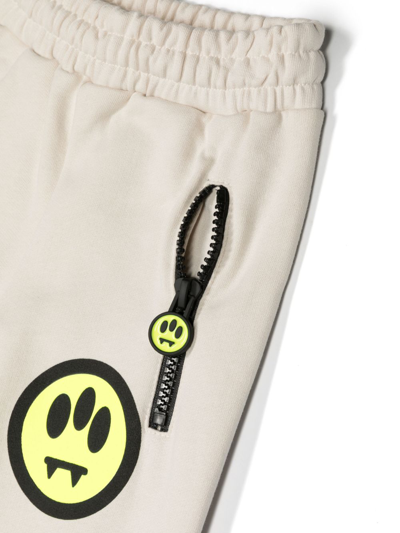 Shop Barrow Logo-print Cotton Track Pants In 中性色