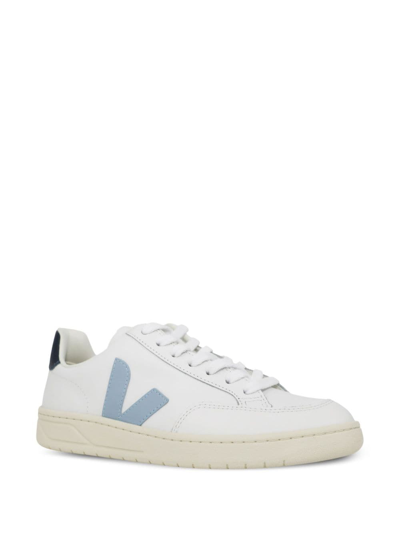 Shop Veja V12 Leather Sneakers In White