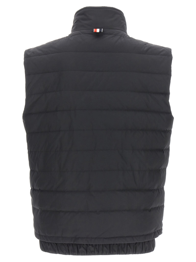 Shop Thom Browne 4 Bar Vest In Gray