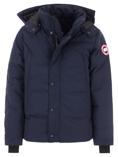 Shop Canada Goose Wyndham - Hooded Down Jacket In Navy