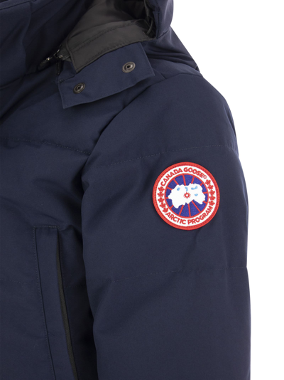 Shop Canada Goose Wyndham - Hooded Down Jacket In Navy