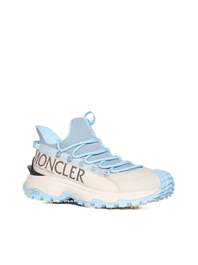 Shop Moncler Sneakers In Cipria/azzurro