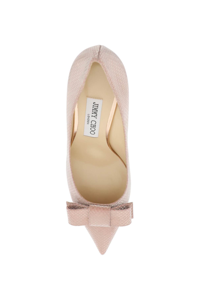 Shop Jimmy Choo Love 65 Pumps With Bow In Ballet Pink (pink)