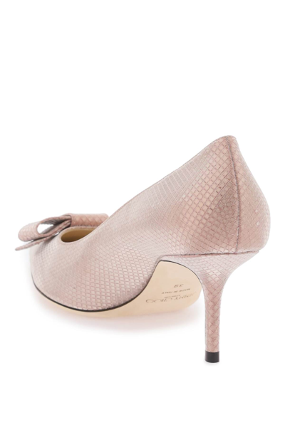 Shop Jimmy Choo Love 65 Pumps With Bow In Ballet Pink (pink)