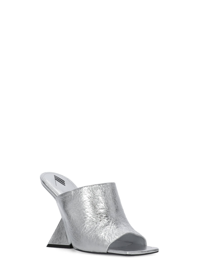 Shop Attico Cheope Mules In Silver