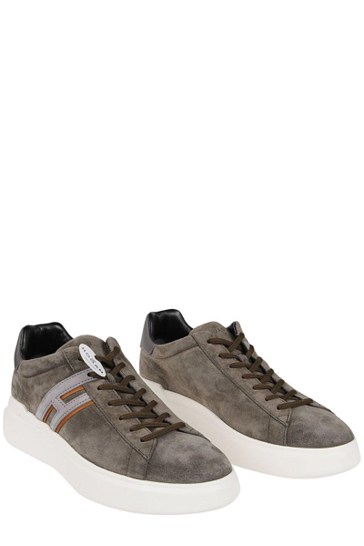 Shop Hogan H580 Lace-up Sneakers In G