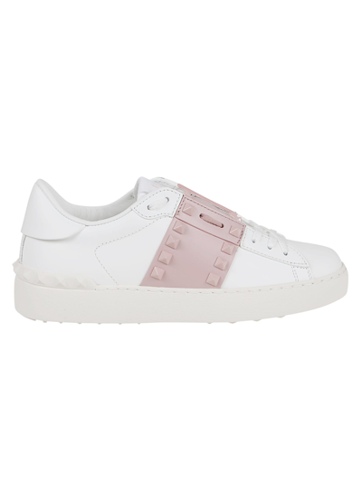 Shop Valentino Sneaker Rockstud Untitled In Bianco Water Rose Bianco