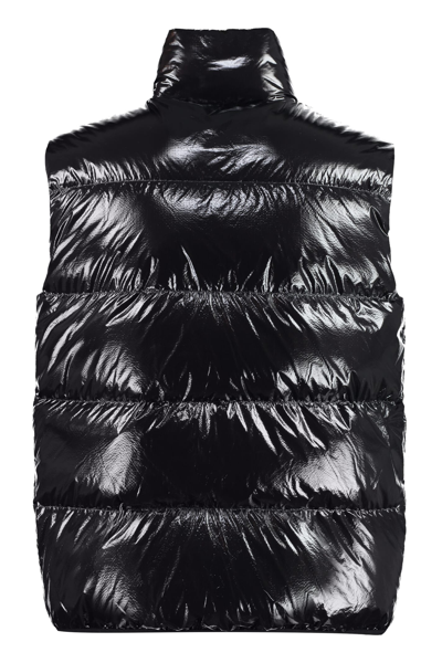 Dsquared2 Shiny Ripstop Down Vest In Black