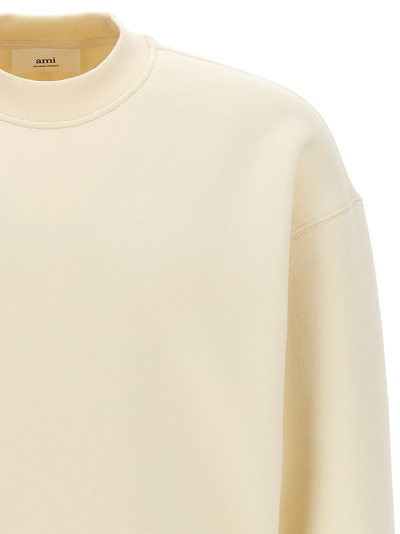 Shop Ami Alexandre Mattiussi Logo Embroidery Sweatshirt In White