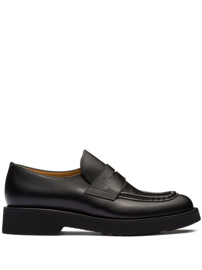 Shop Church's Panelled Leather Loafers In Schwarz