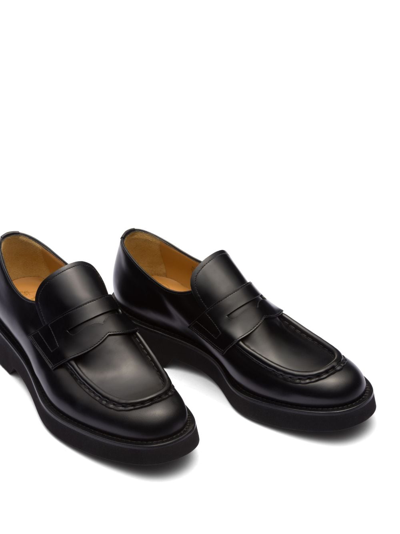 Shop Church's Panelled Leather Loafers In Schwarz